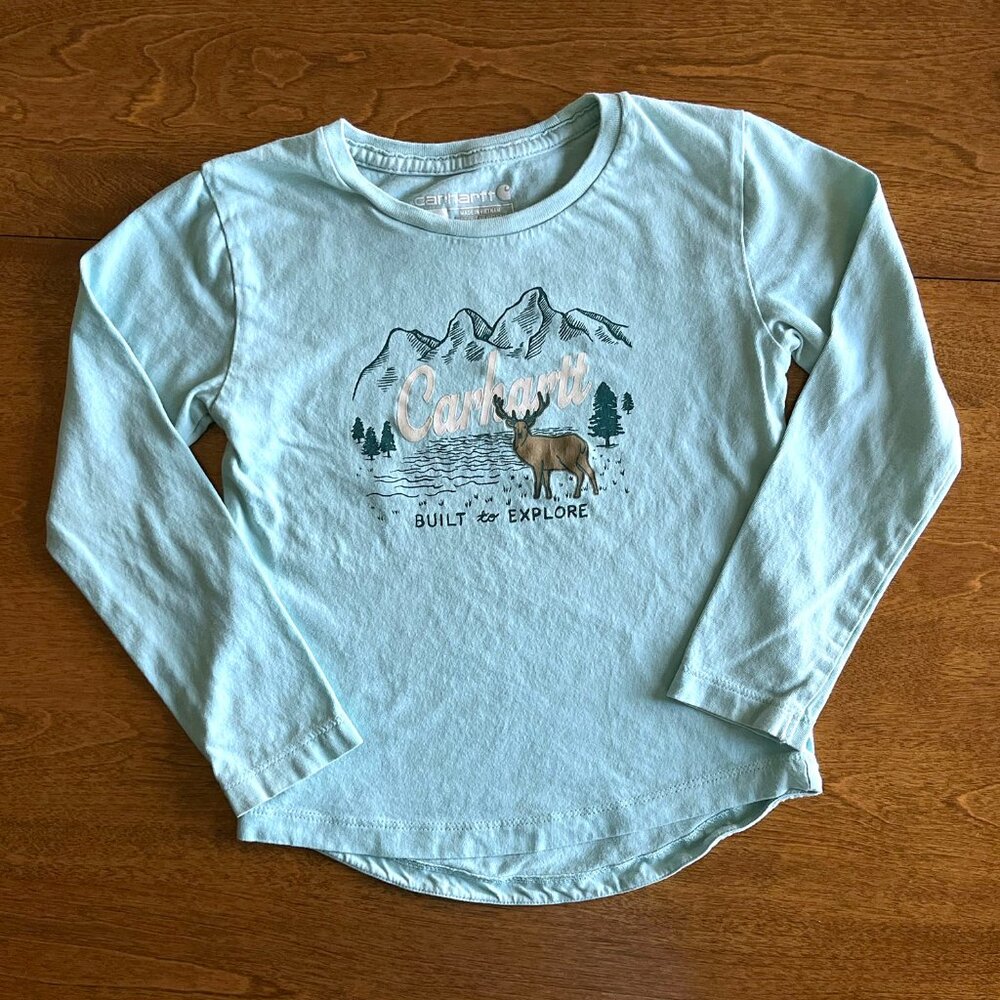 Carhartt aqua "Built to Explore" shirt 3T
